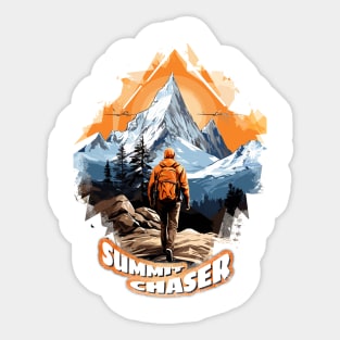 Summit Chaser T-shirt | Show Your Passion For Hiking Sticker